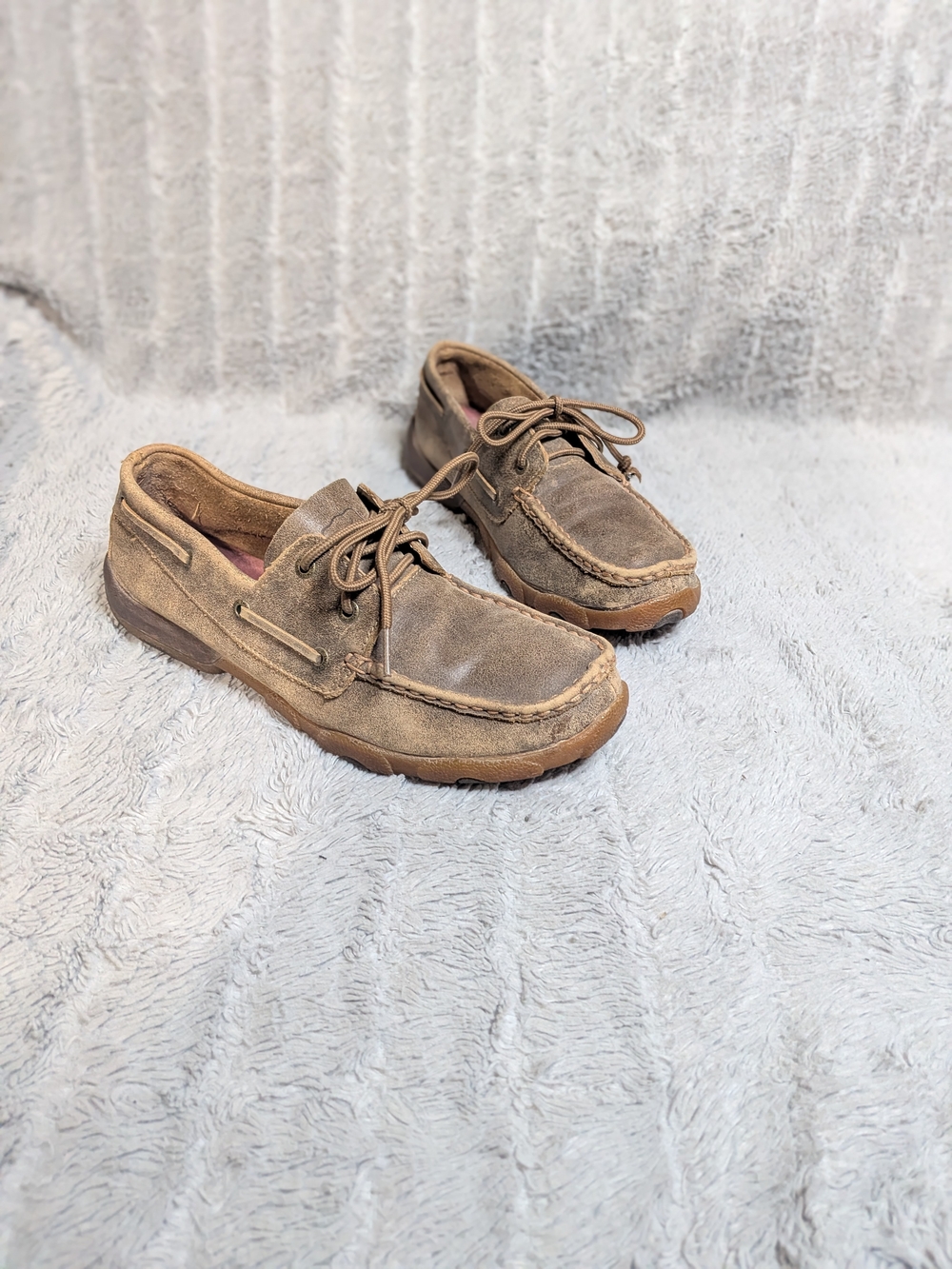 Twisted X Men's Suede Boat Shoes in Brown